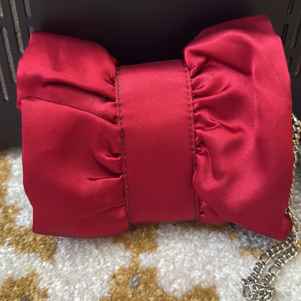 WHBM small red satin wristlet ❤️ - Picture 3 of 7